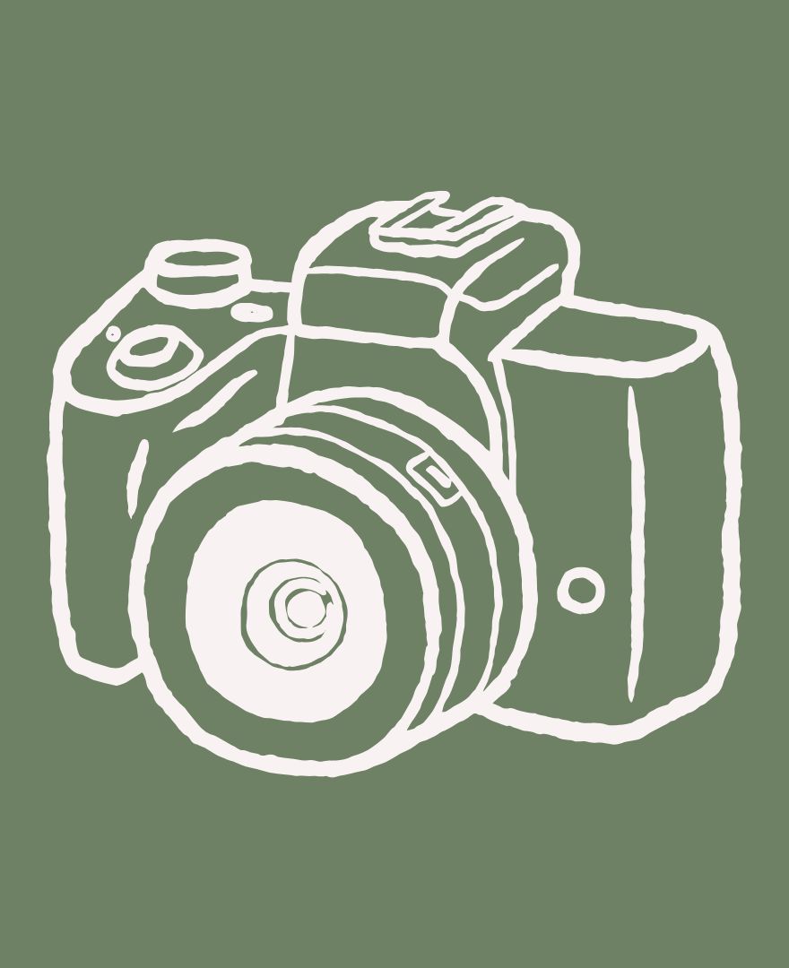 Photography service icon showing a camera