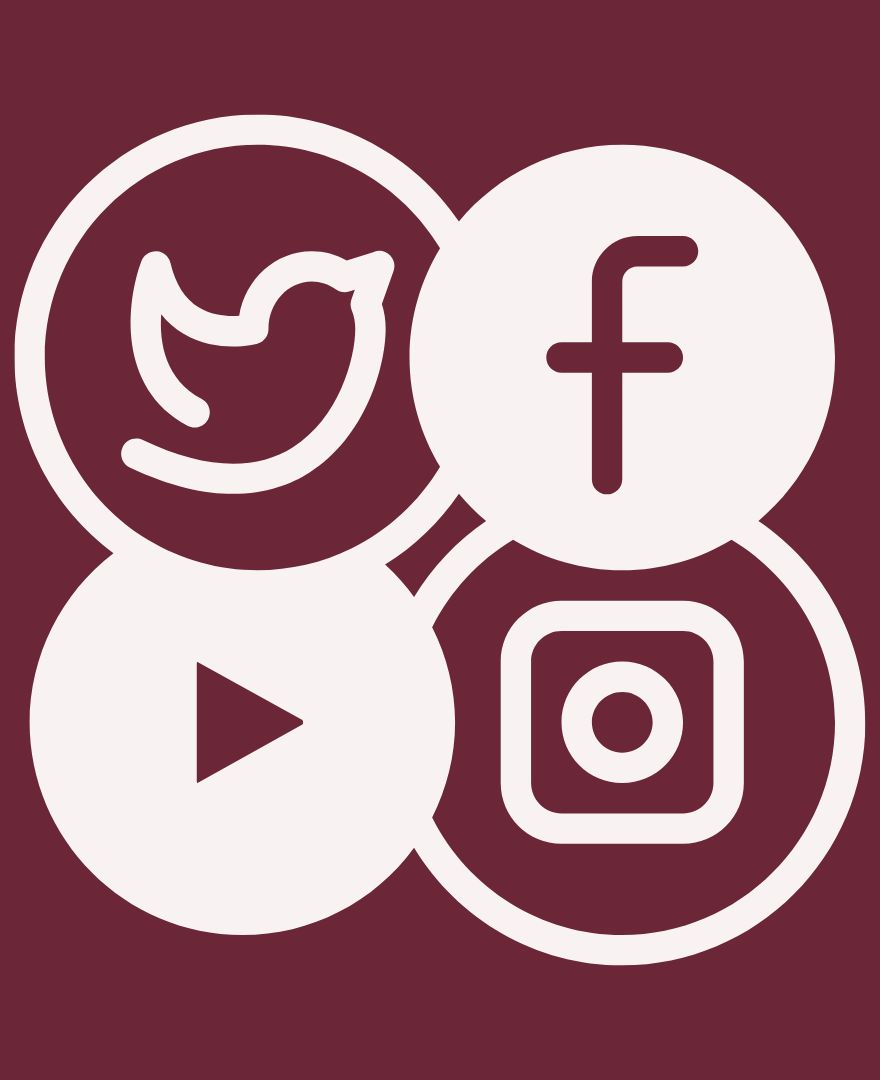 Social media service icon showing platform logos